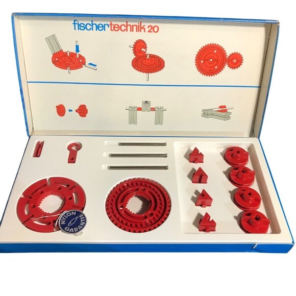 Fischertechnik 20 Vintage Mechanical Construction Set Gears & Parts Germany 60's - Picture 1 of 4